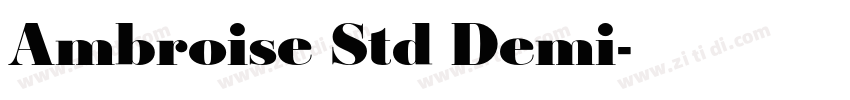 Ambroise Std Demi字体转换
